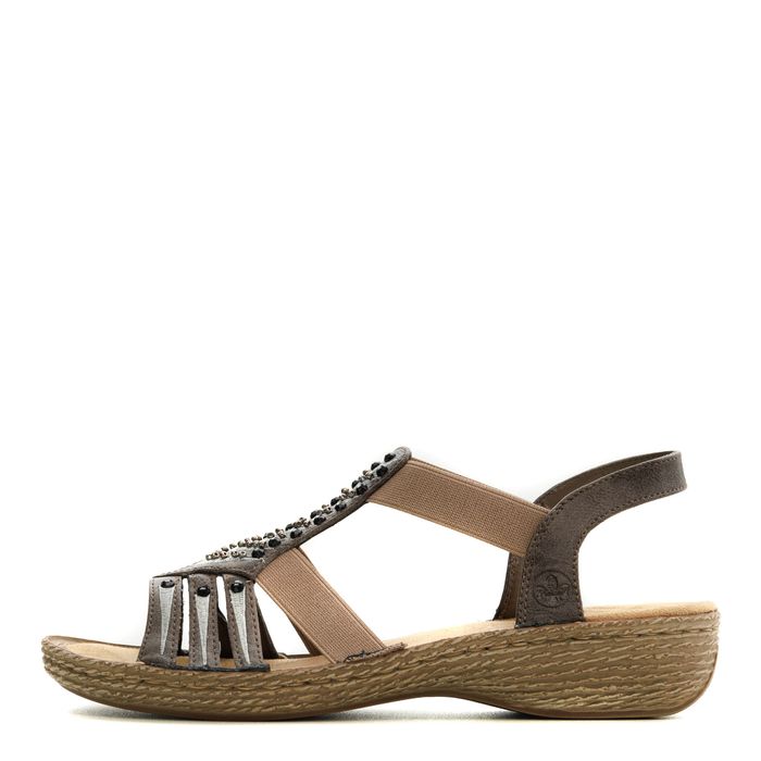 Rieker сұр сандалдары 65861-45