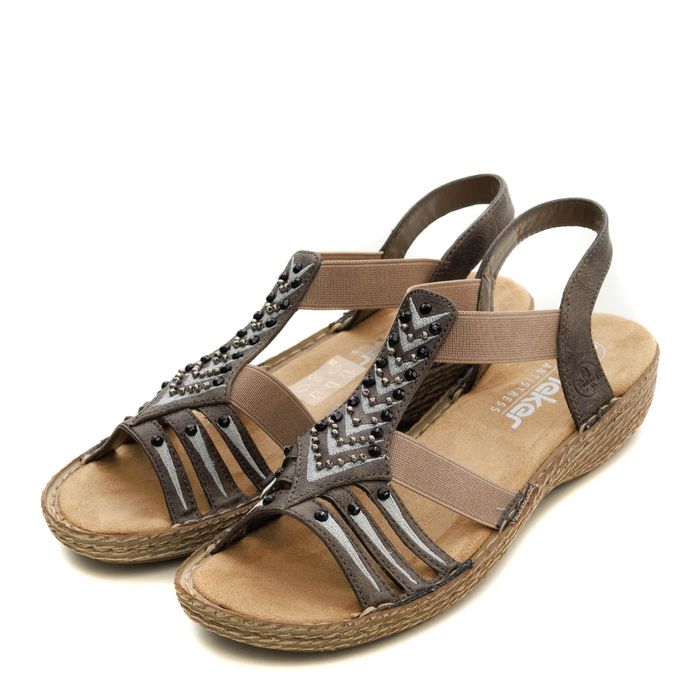 Rieker сұр сандалдары 65861-45