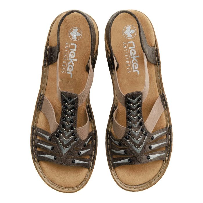 Rieker сұр сандалдары 65861-45