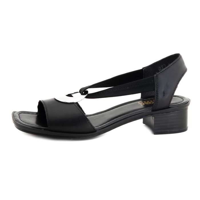 Чёрные открытые туфли Rieker 62662-01