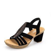 Rieker қара ашық туфлилері 66526-00