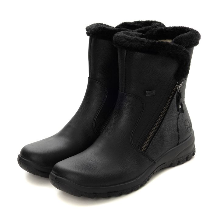 Чёрные полусапоги Rieker Z7181-00
