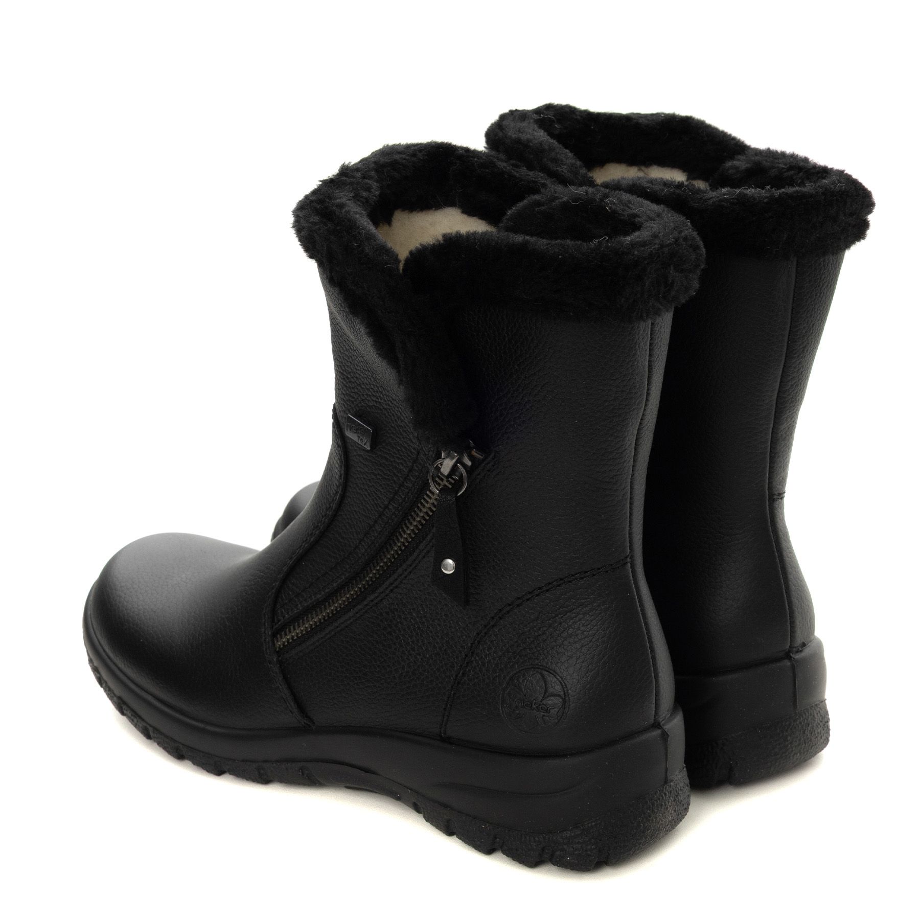 Чёрные полусапоги Rieker Z7181-00