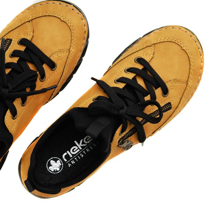 Жёлтые низкие кроссовки RIEKER 55073-68