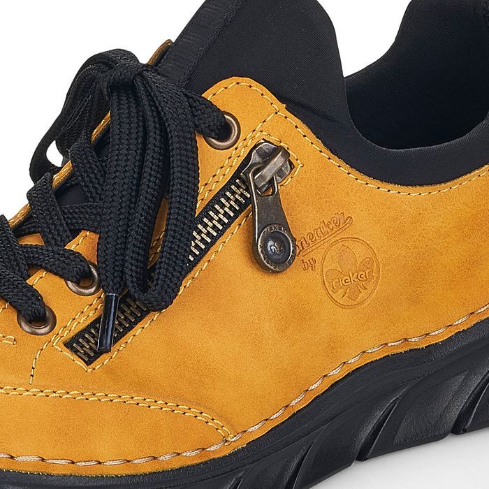 Жёлтые низкие кроссовки RIEKER 55073-68