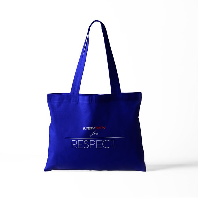 Синяя сумка-шопер Men Sen
