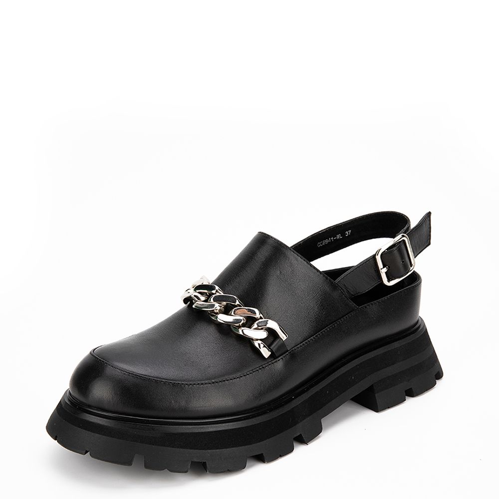Чёрные туфли с открытой пяткой CorsoComo CC8941-WL