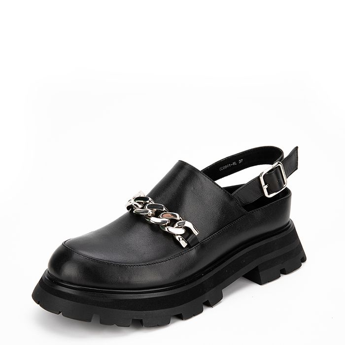 Чёрные туфли с открытой пяткой CorsoComo CC8941-WL