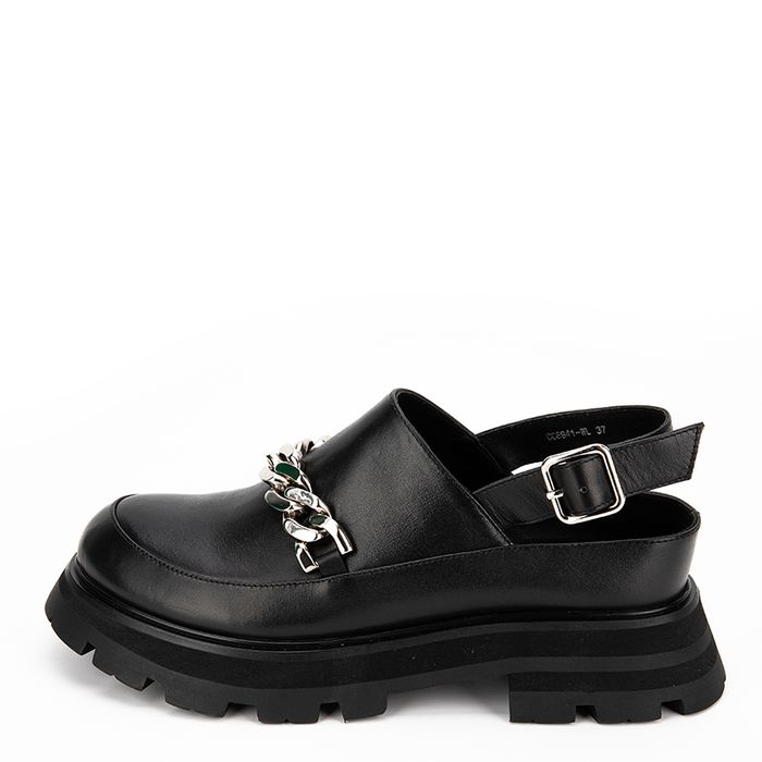 Чёрные туфли с открытой пяткой CorsoComo CC8941-WL