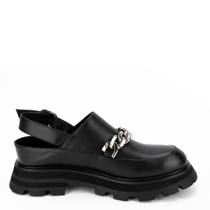 Чёрные туфли с открытой пяткой CorsoComo CC8941-WL