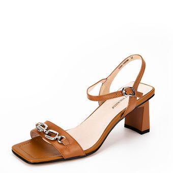 Respect қызғылт-сары сары тобықта түймелігі бар туфлилері