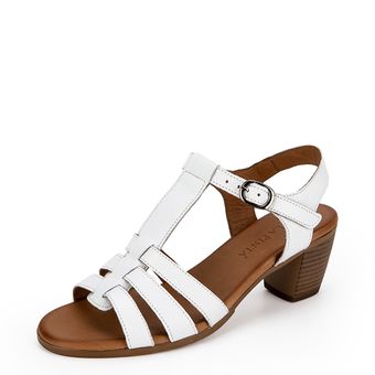 La Pinta ақ босоножкалары