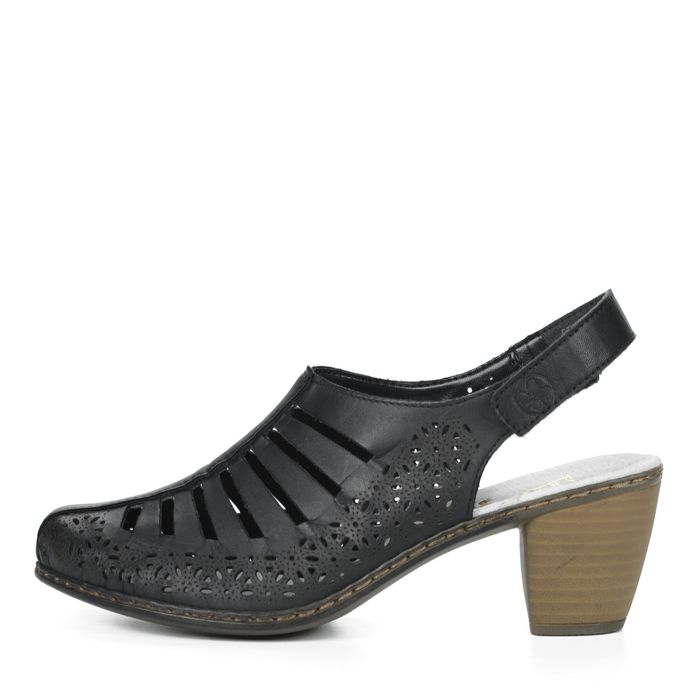 Чёрные туфли с открытой пяткой Rieker 40959-00