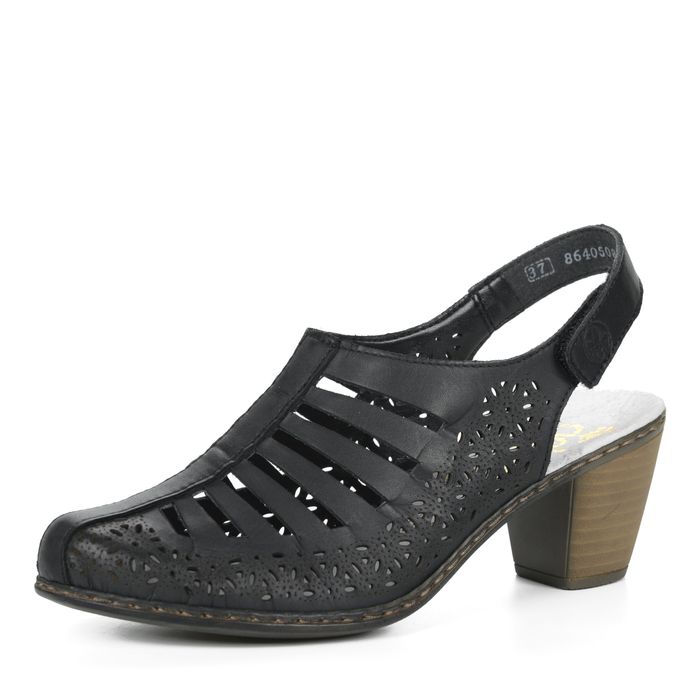 Rieker қара туфлиөкшесі ашық 40959-00