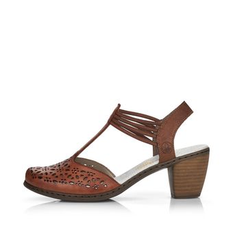 Коричневые туфли с открытой пяткой Rieker