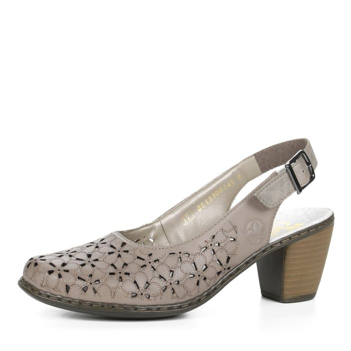 Серые туфли с открытой пяткой Rieker 40981-64