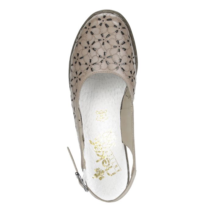 Серые туфли с открытой пяткой Rieker 40981-64