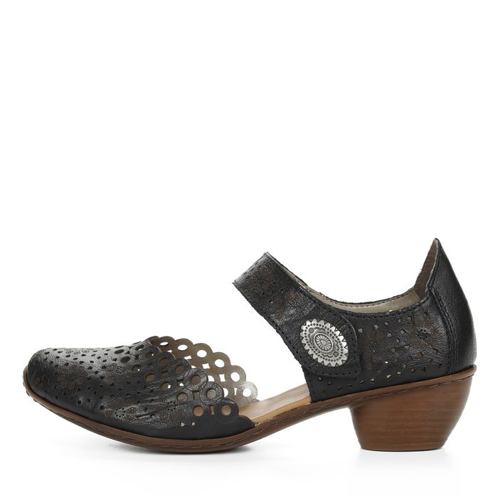 Rieker қара ашық табанды туфлилері 43753-00