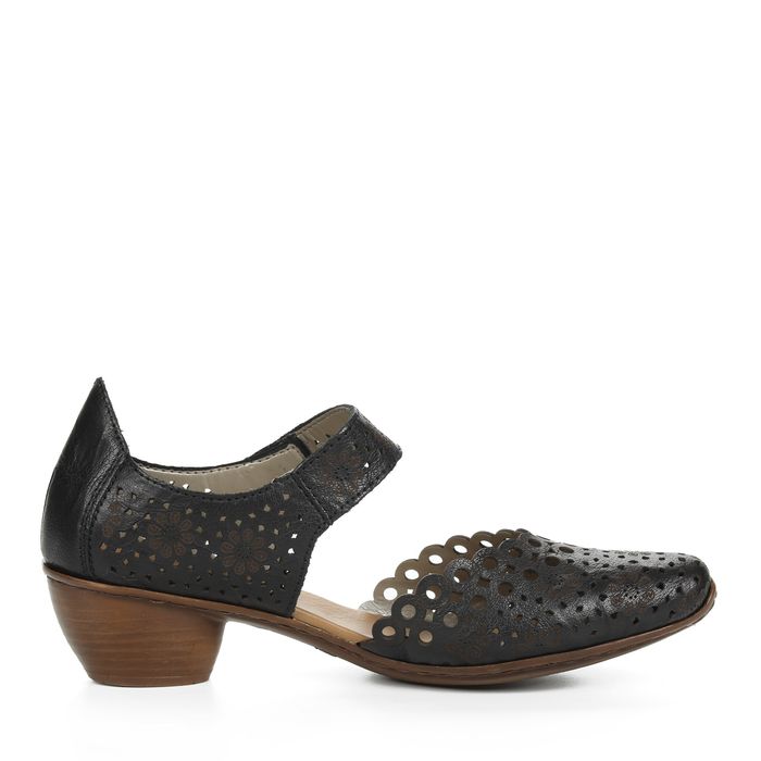 Rieker қара ашық табанды туфлилері 43753-00