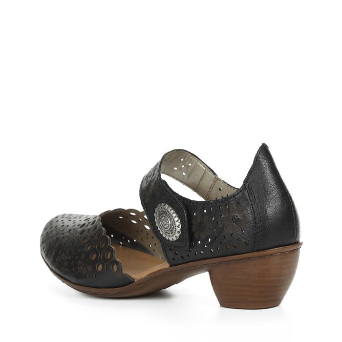 Rieker қара ашық табанды туфлилері 43753-00