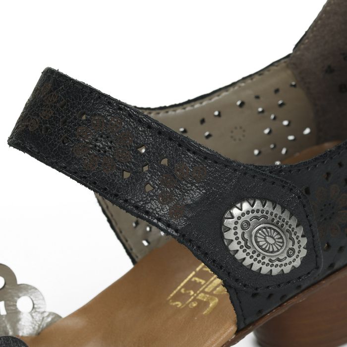 Rieker қара ашық табанды туфлилері 43753-00