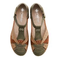 Rieker хаки туфли ашық табаны M1655-54