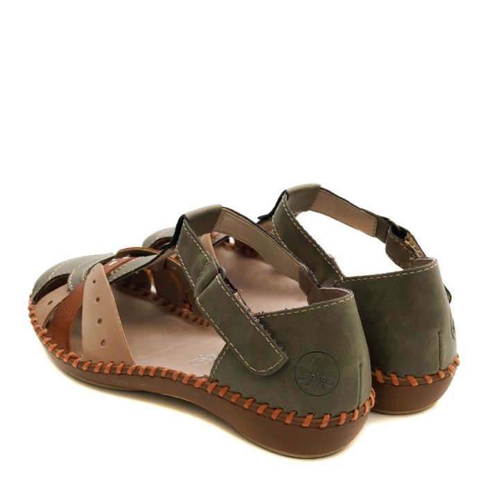 Rieker хаки туфли ашық табаны M1655-54