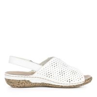 Белые пантолеты на каблуке Rieker V7267-80