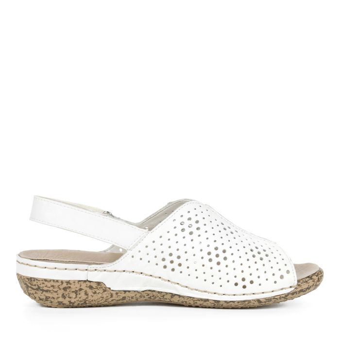 Белые пантолеты на каблуке Rieker V7267-80