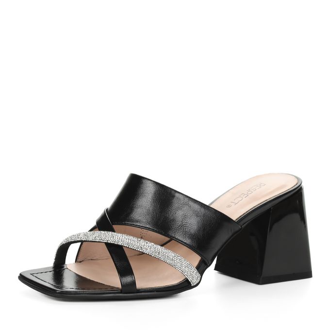 Чёрные пантолеты на каблуке Respect