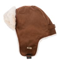 Коричневая шапка-ушанка Dispacci 2310_Brown