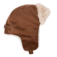 Коричневая шапка-ушанка Dispacci 2310_Brown