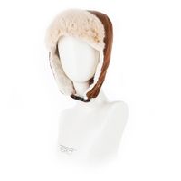 Коричневая шапка-ушанка Dispacci 2310_Brown