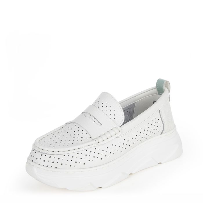 Der Spur ақ лоферлері XH031_02_06_SK K