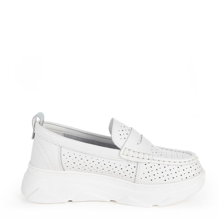 Der Spur ақ лоферлері XH031_02_06_SK K