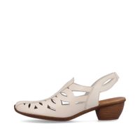 Бежевые туфли с открытой пяткой Rieker 43779-60