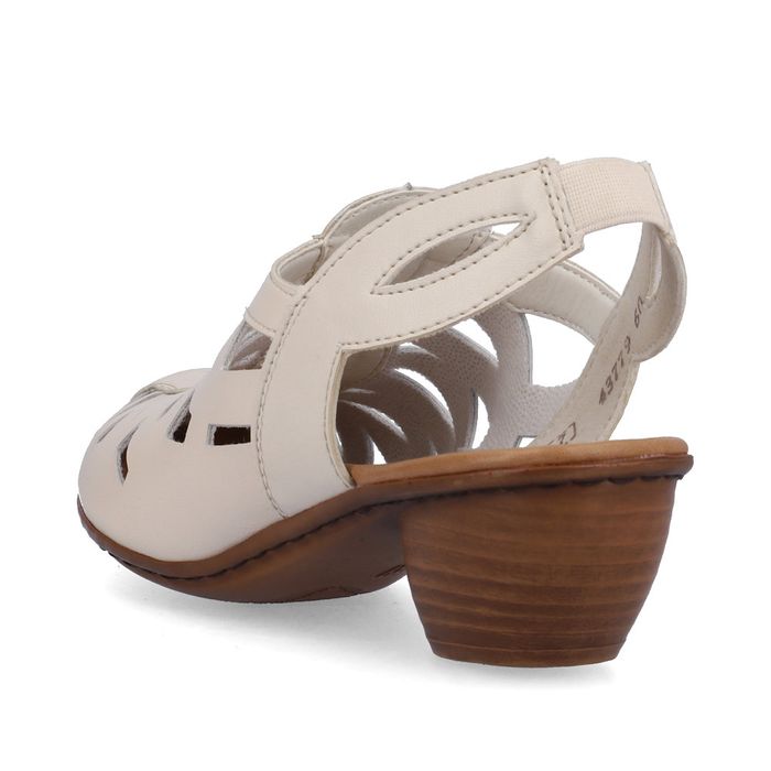 Бежевые туфли с открытой пяткой Rieker 43779-60