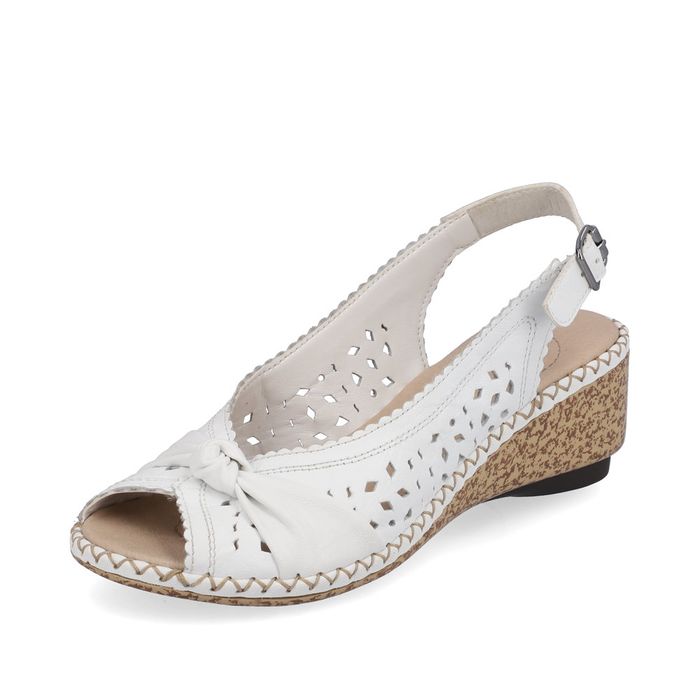 Rieker ақ туфлиөкшесі ашық и носком 66176-81