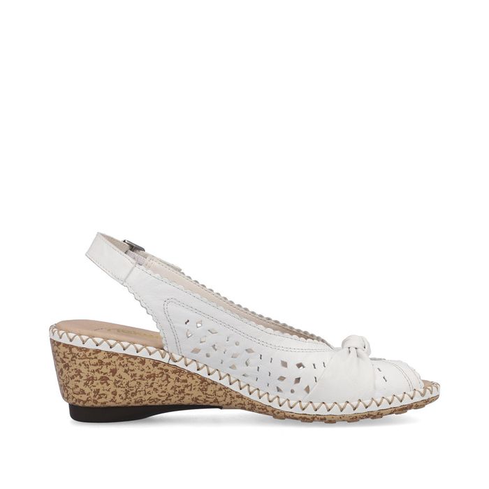 Rieker ақ туфлиөкшесі ашық и носком 66176-81