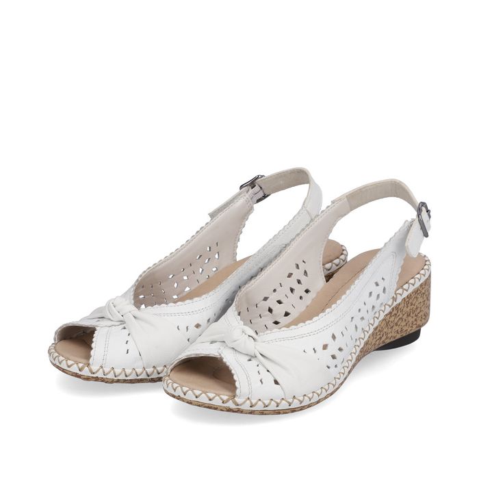 Rieker ақ туфлиөкшесі ашық и носком 66176-81