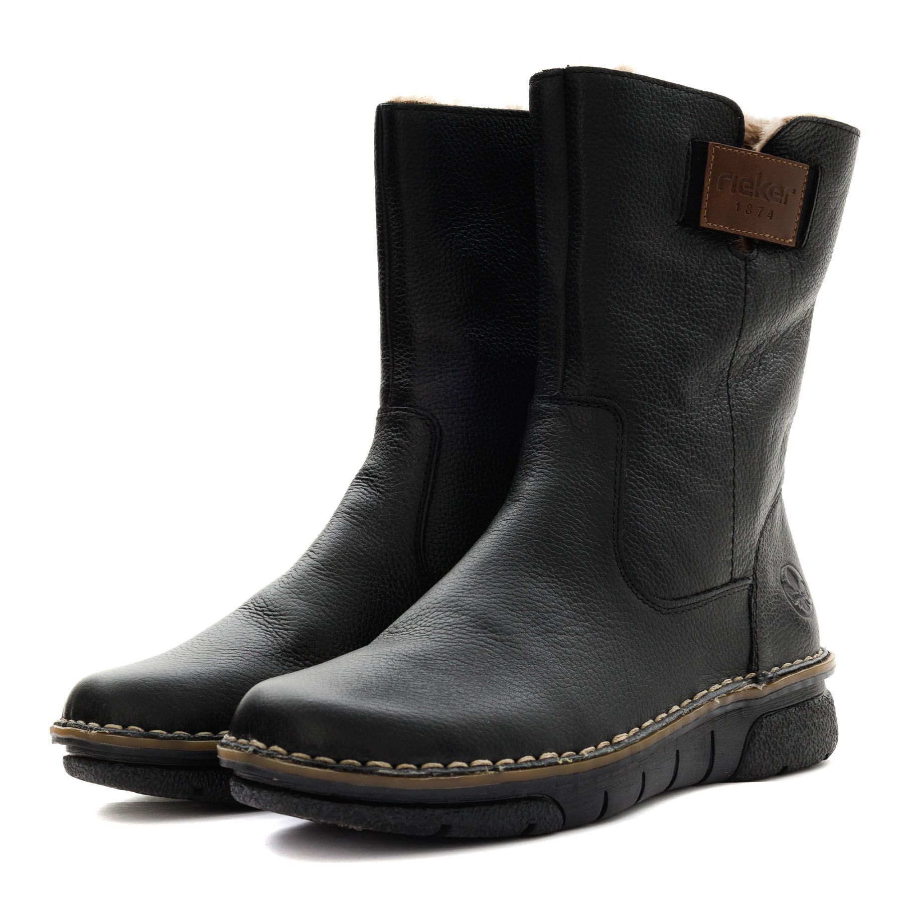 Чёрные полусапоги Rieker 73350-00