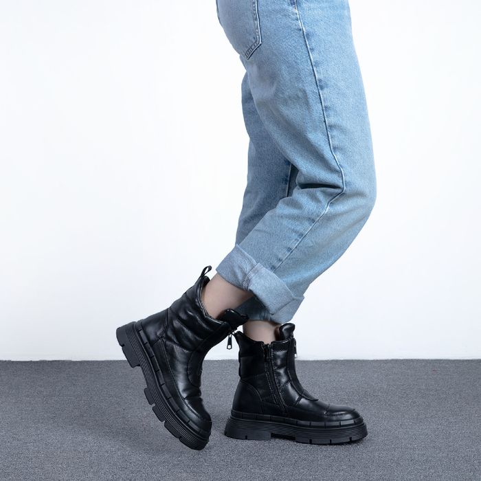 Betsy қара үрілген аяқ киімі 938025/08-01