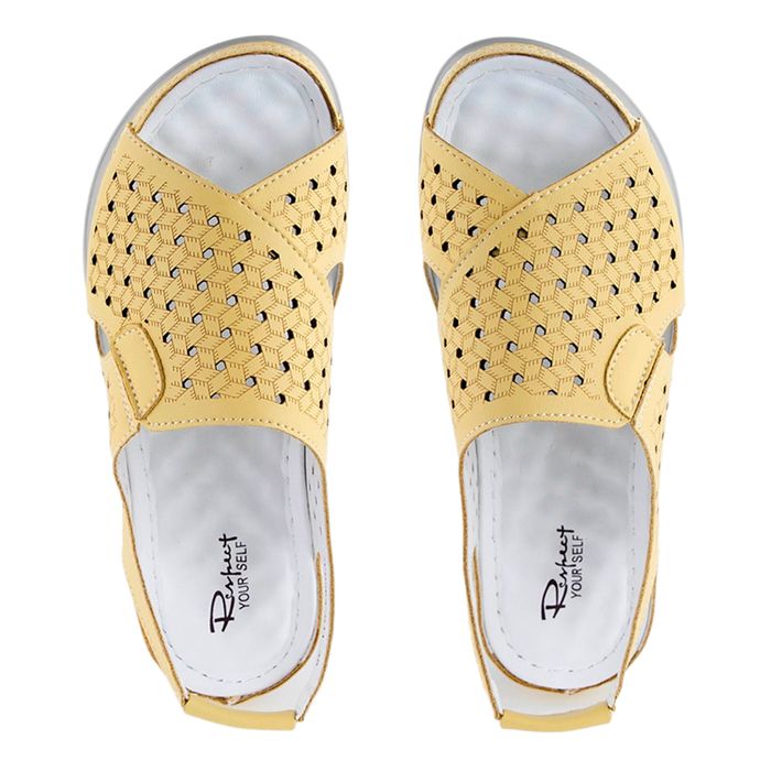 Respect сары туфлиөкшесі ашық и носком FB263-011