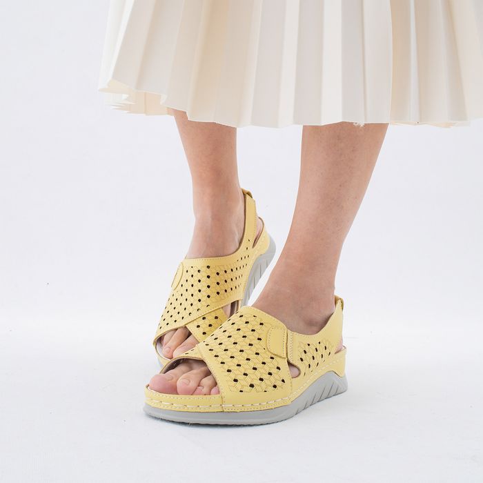 Respect сары туфлиөкшесі ашық и носком FB263-011