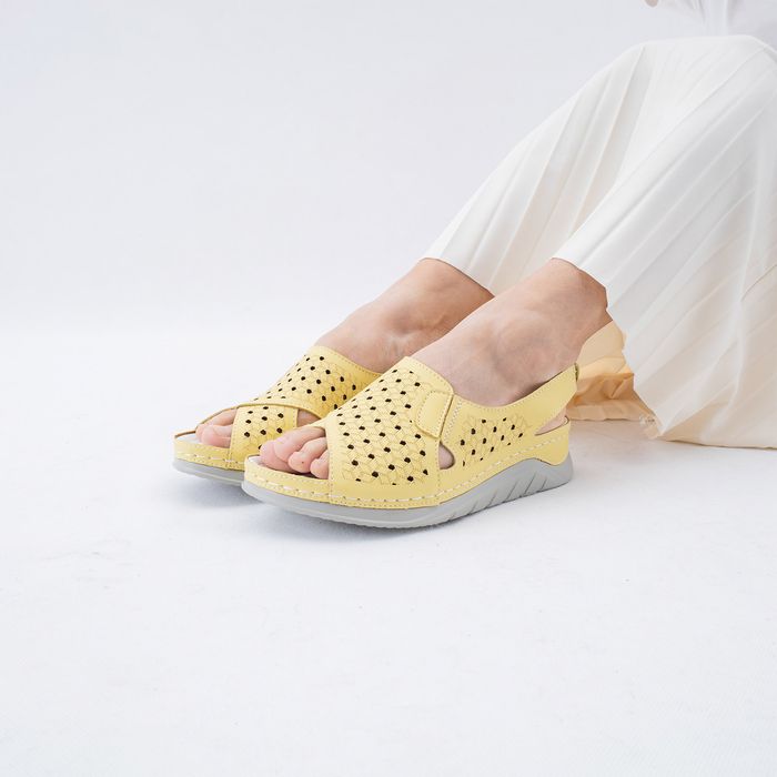 Respect сары туфлиөкшесі ашық и носком FB263-011