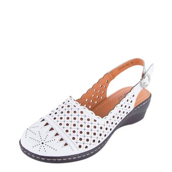 Белые туфли с открытой пяткой Respect