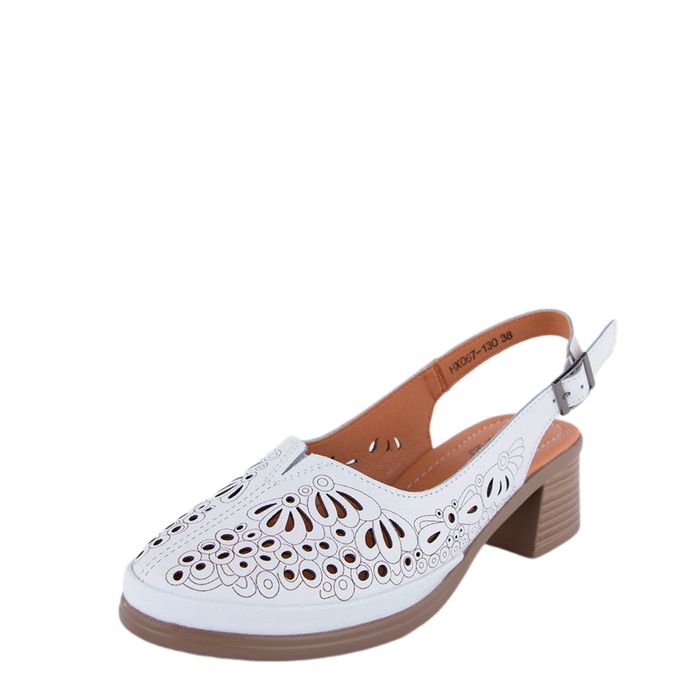 Белые туфли с открытой пяткой Respect HX067-130