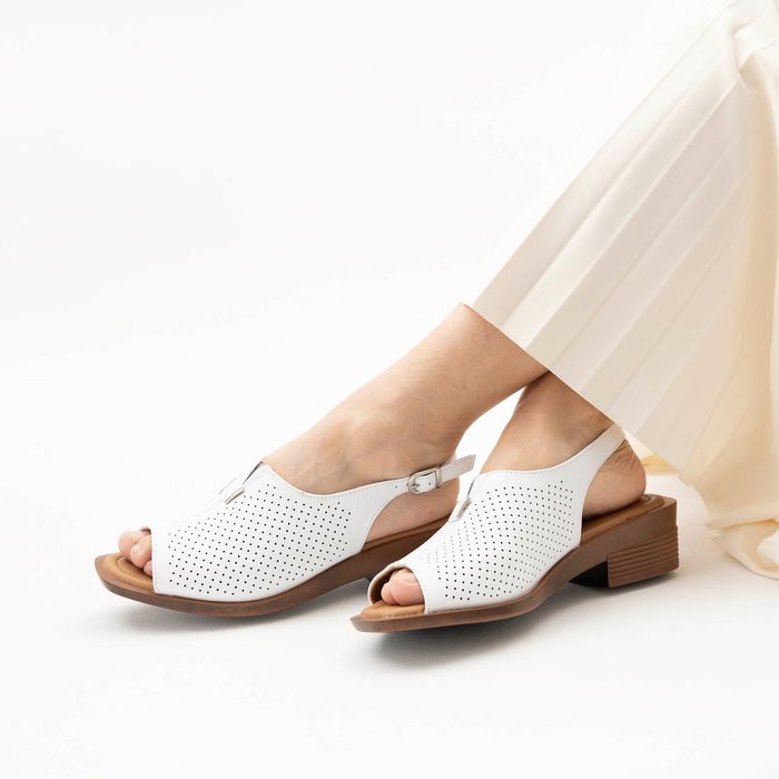 Respect ақ туфлиөкшесі ашық и носком NU642-011