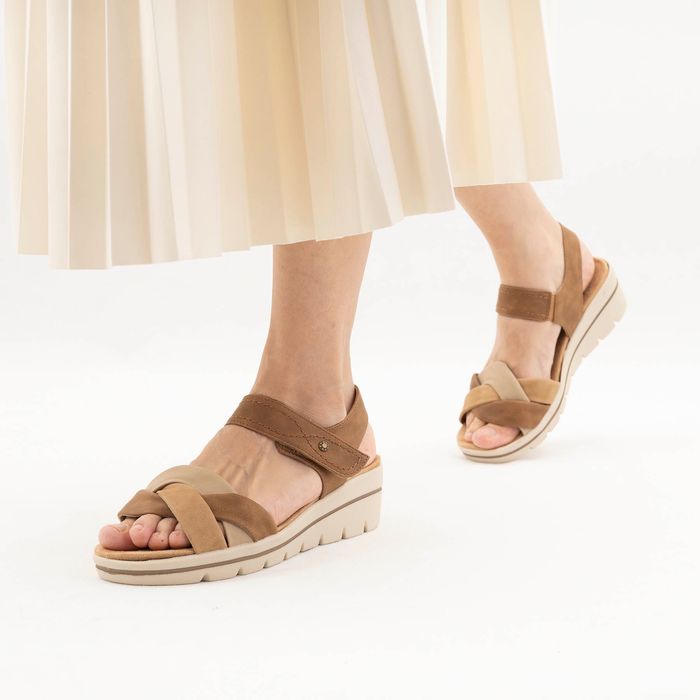 Relife қызғылт-сары сары ашық туфліктері 4717-21701-16-CAMEL