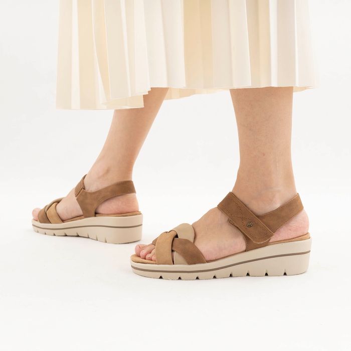 Relife қызғылт-сары сары ашық туфліктері 4717-21701-16-CAMEL